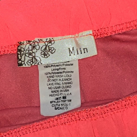 ⭐️NWT! Miin Strapless Coral & Chevron Minidress- S - Picture 6 of 6